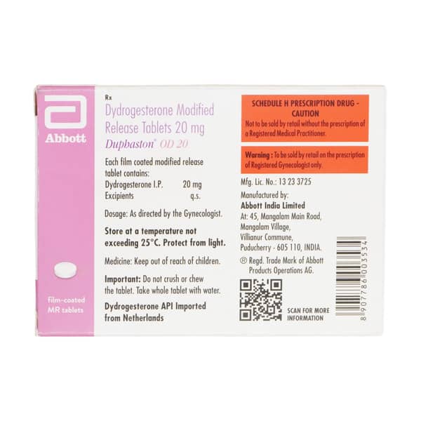 Duphaston Od 20Mg Strip Of 7 Tablets