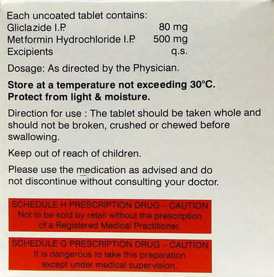 Gluconorm Z 80mg Strip Of 15 Tablets