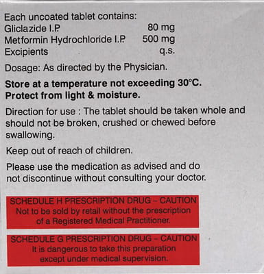 Gluconorm Z 80mg Strip Of 15 Tablets
