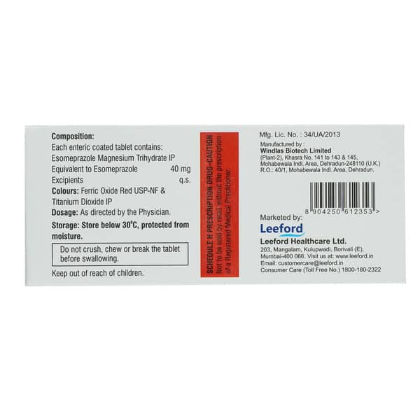 Esomifyl 40Mg Strip Of 10 Tablets