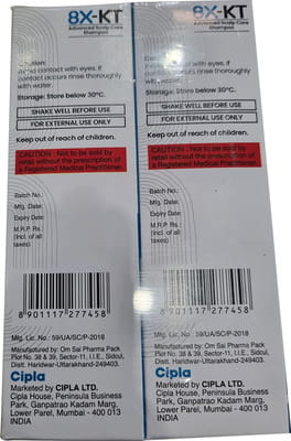 8x Kt Bottle Of 60ml Shampoo