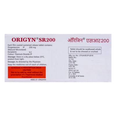 Origyn Sr 200mg Strip Of 10 Tablets