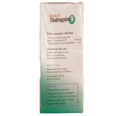 Tiotropin 9 Cfc Free Box Of 120md Metered Dose Inhaler