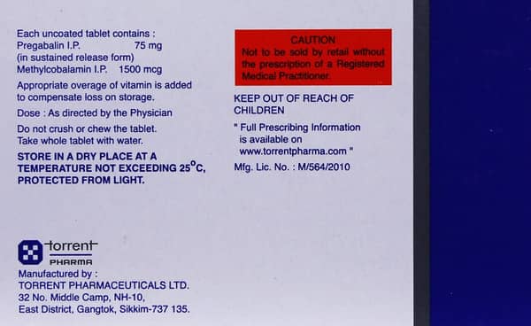 Pregaba M Sr 75mg Strip Of 15 Tablets