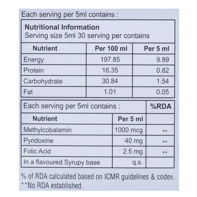 Micob 1000mcg Sugar Free Bottle Of 75ml Syrup