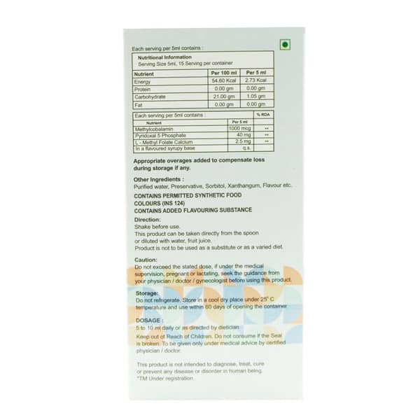 Micob 1000Mcg Sugar Free Bottle Of 75Ml Syrup