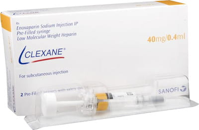 Clexane 40mg Pre Filled Syringe Of 0.4ml Solution For Injection (Pack Of 2)