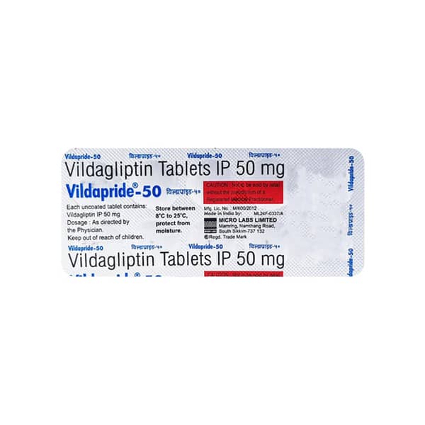 Vildapride 50mg Strip Of 15 Tablets