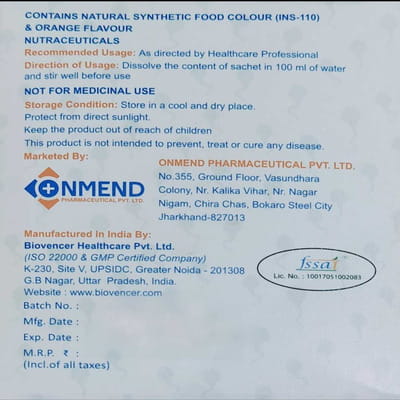 Hisem Plus Orange Flavour Sachet Of 7gm Oral Powder