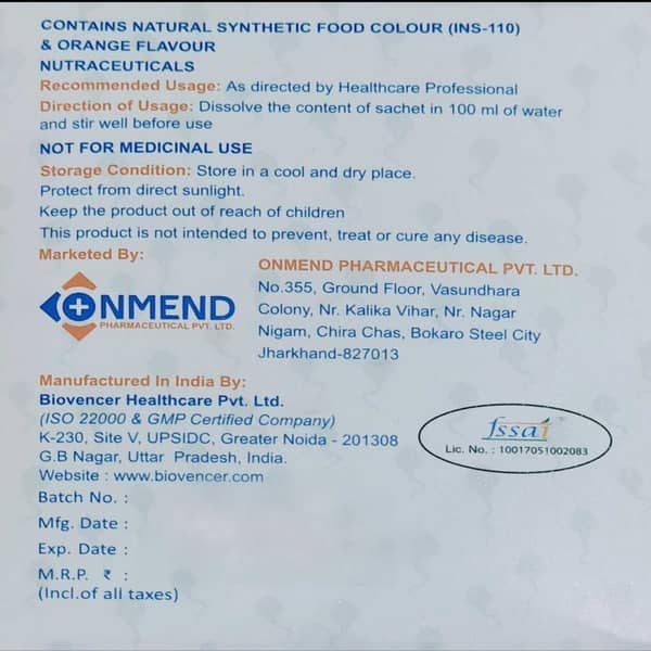 Hisem Plus Orange Flavour Sachet Of 7gm Oral Powder