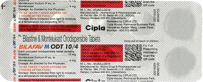 Bilafav M Odt 10/4mg Strip Of 10 Tablets