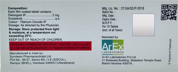 Endobye 2mg Strip Of 10 Tablets