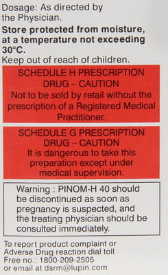 Pin Om H 40mg Strip Of 15 Tablets