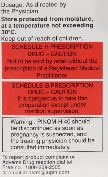 Pin Om H 40mg Strip Of 15 Tablets