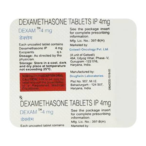 Dexam 4Mg Strip Of 8 Tablets