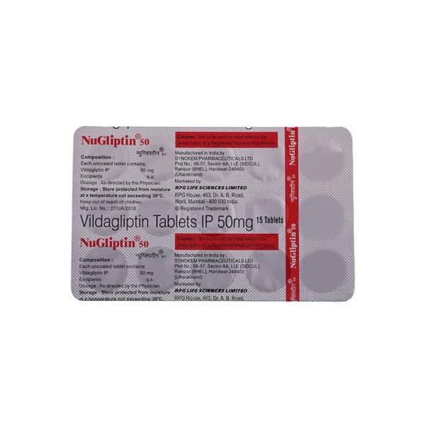 Nugliptin 50Mg Strip Of 15 Tablets