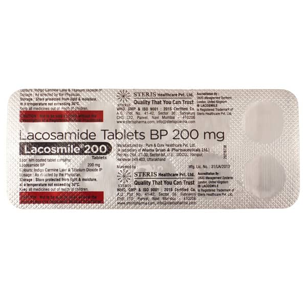 Lacosmile 200Mg Strip Of 10 Tablets