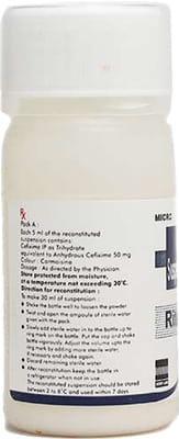 Ritecef O 50mg Bottle Of 30ml Dry Syrup