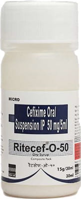 Ritecef O 50mg Bottle Of 30ml Dry Syrup