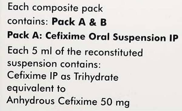 Ritecef O 50mg Bottle Of 30ml Dry Syrup