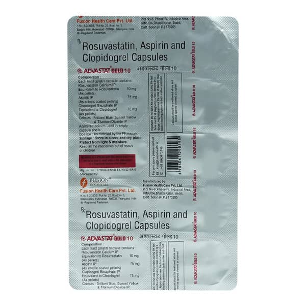 Advastat Gold 10Mg Strip Of 10 Capsules