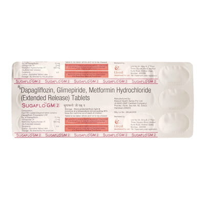 Sugaflo Gm 2mg Strip Of 15 Tablets