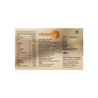Vitrace Gold Strip Of 10 Tablets
