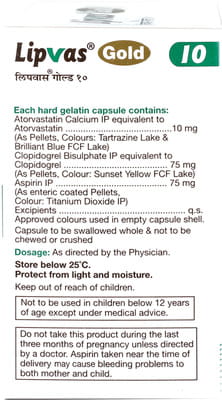 Lipvas Gold Strip Of 10 Capsules