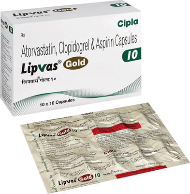 Lipvas Gold Strip Of 10 Capsules
