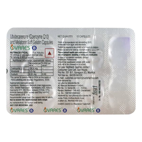Ovares B Strip Of 10 Softgel Capsules