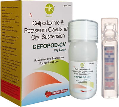 Cefopod Cv Strawberry Flavour Bottle Of 30ml Dry Syrup
