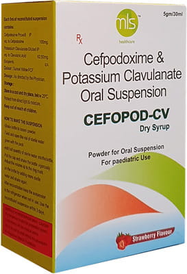 Cefopod Cv Strawberry Flavour Bottle Of 30ml Dry Syrup