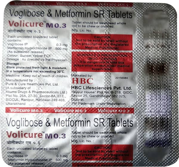 Volicure M 0.3Mg Strip Of 15 Tablets