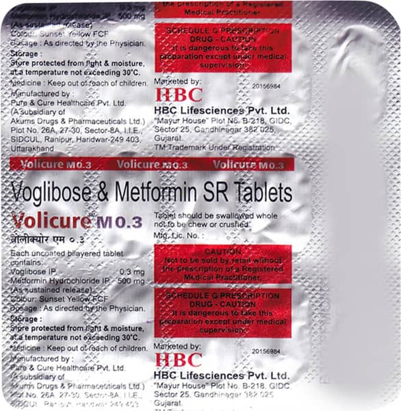 Volicure M 0.3Mg Strip Of 15 Tablets