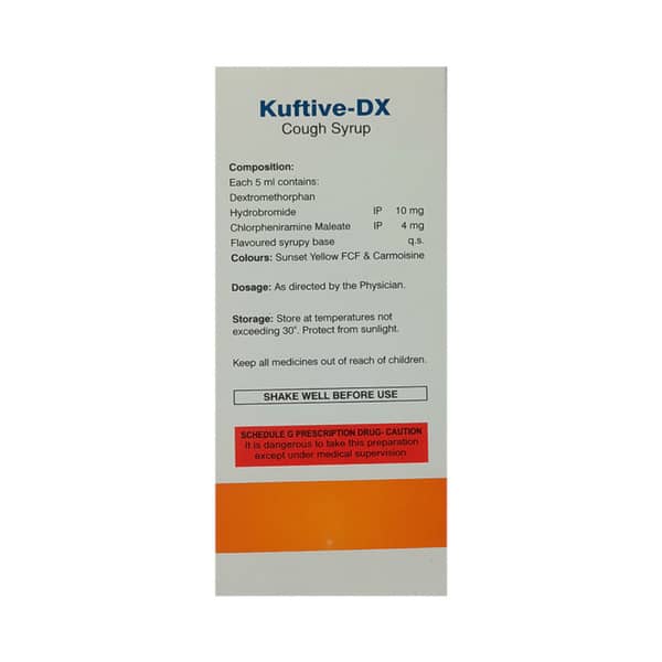 Kuftive Dx Bottle Of 100ml Cough Syrup