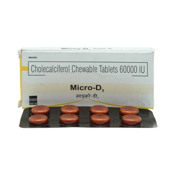 Micro D3 Strip Of 8 Chewable Tablets