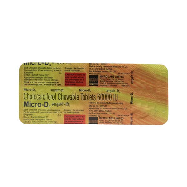 Micro D3 Strip Of 8 Chewable Tablets