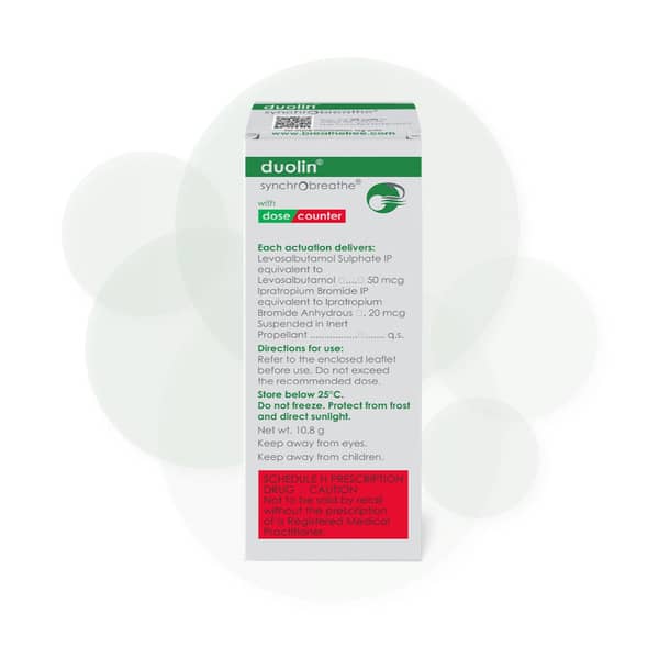 Duolin Synchrobreathe Cfc Free Bottle Of 180 Metered Dose Inhaler