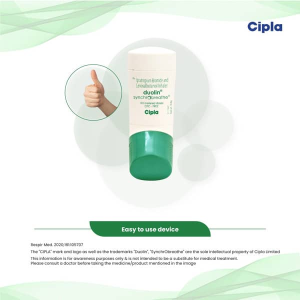 Duolin Synchrobreathe Cfc Free Bottle Of 180 Metered Dose Inhaler