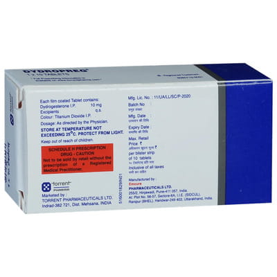 Dydropreg 10mg Strip Of 10 Tablets