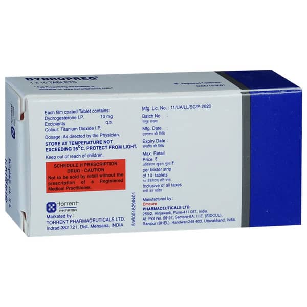 Dydropreg 10mg Strip Of 10 Tablets