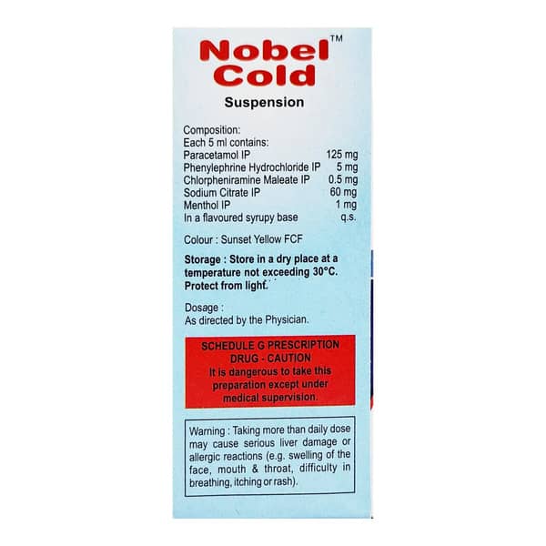 Nobel Cold Orange Flavour Bottle Of 60Ml Suspension