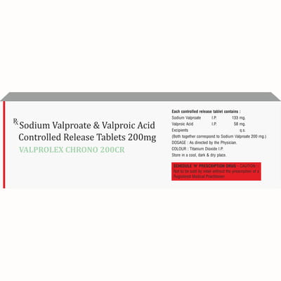 Valprolex Chrono 200mg Cr Strip Of 10 Tablets