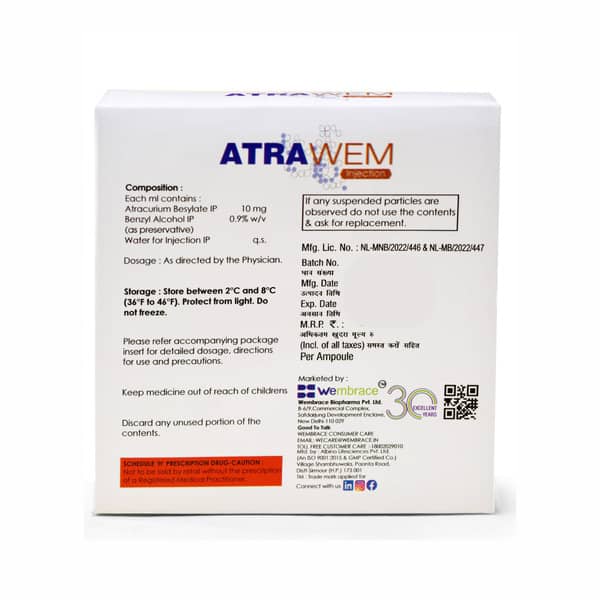 Atrawem 10mg Ampoule Of 2.5ml Injection