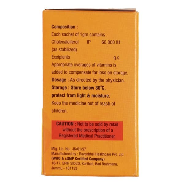 Calcirol Orange Flavour Sachet Of 1gm Oral Powder