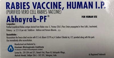 Abhayrab Pf Dry Vial Of 1 Vaccine