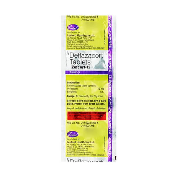 Zefcort 12Mg Strip Of 10 Tablets
