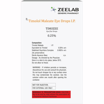 Timozee 0.25% Bottle Of 5ml Eye/Ear Drops