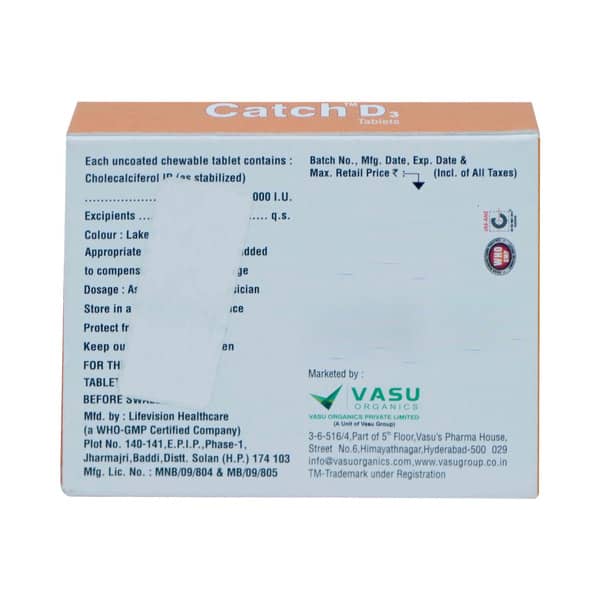 Catch D3 60k Strip Of 4 Tablets