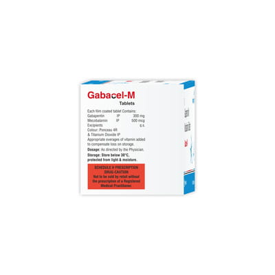 Gabacel M 300mg/500mcg Strip Of 10 Tablets